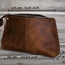 skórzana kosmetyczka damska, handmade