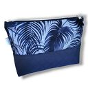 Kosmetyczka damska organizer do torebki saszetka duża damska kosmetyczka etui do torby srebrne pióra