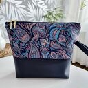 Duża kosmetyczka organizer damski ekoskóra pikowane łezki Ke01pik