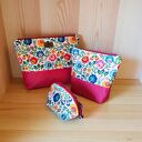 Kosmetyczki podróżne MATRIOSZKI z łowickim wzorem