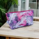 damska welurowa etui do torebki organizer do torby duża kosmetyczka pióra