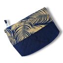 Kosmetyczka damska organizer do torebki saszetka duża damska kosmetyczka etui do torby złote pióra