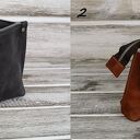 skórzana kosmetyczka damska, handmade