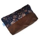 Kosmetyczka damska organizer do torebki saszetka duża damska kosmetyczka etui do torby kawa