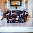 kuferek wodoodporna, podróżna, duża kosmetyczka organizer konie