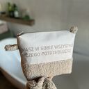 Kosmetyczka ręcznie robiona z przesłaniem: Masz w sobie wszystko, czego potrzebujesz