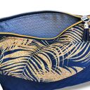 Kosmetyczka damska organizer do torebki saszetka duża damska kosmetyczka etui do torby złote pióra