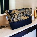 organizer do torebki saszetka duża damska kosmetyczka etui do torby złote