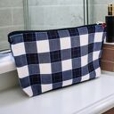 damska welurowa etui do torebki organizer do torby duża kosmetyczka kratka