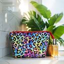 Kosmetyczka damska wodoodporna kolorowe cętki KW023