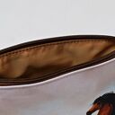 Kosmetyczka wodoodporna, damska kosmetyczka, kobieca saszetka do torebki piesek mops