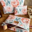 Komplet 3 kosmetyczek - PIWONIE