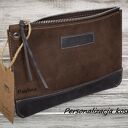 Kosmetyczka skórzana damska organizer handmade, personalizacja