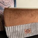 Kosmetyczka patchwork średnia - ręcznie szyta damska kosmetyczka podróżna