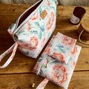 Komplet 3 kosmetyczek - PIWONIE