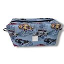 Kosmetyczka męska wodoodporna, podróżna kosmetyczka kuferek duża kosmetyczka dla panów retro auta