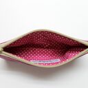 Zestaw piórnik i kosmetyczka fuksja - elegancki komplet handmade