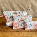 Komplet 3 kosmetyczek - PIWONIE