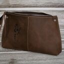 skórzana kosmetyczka damska, handmade