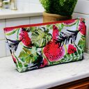 damska welurowa etui do torebki organizer do torby duża kosmetyczka arbuzy