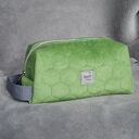 zielono-szara pikowana kosmetyczka M