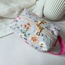 Kosmetyczka codzienna kolorowa w kwiaty