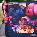 Kosmetyczka wodoodporna granat kwiaty