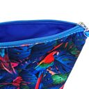 Kosmetyczka damska welurowa etui do torebki organizer do torby duża kosmetyczka papugi