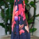 Kosmetyczka wodoodporna granat kwiaty