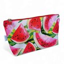 Kosmetyczka damska welurowa etui do torebki organizer do torby duża kosmetyczka arbuzy
