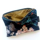 Kosmetyczka z weluru „Bzy” - etui organizer na co dzień i w podróży