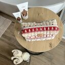 Kosmetyczka świąteczna na prezent - ręcznie robiona 100% bawełna