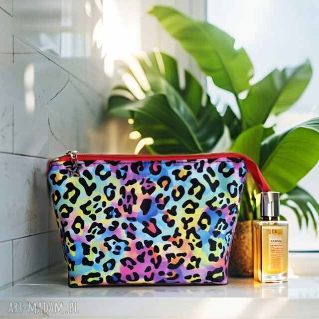 Kosmetyczka damska wodoodporna kolorowe cętki KW023