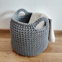 Kosz z grubego sznurka bawełnianego