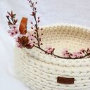 Koszyk na pieczywo z grubego, bawełnianego sznurka