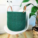 Duży kosz z grubego sznurka bawełnianego " Simply Wave"