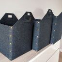 Szerokie pudełko niższe, kosz - z uszami