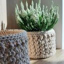 Dwa koszyki ze sznurka bawełnianego