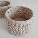 Dwa koszyki ze sznurka bawełnianego