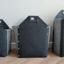 Szerokie pudełko niższe, kosz - z uszami