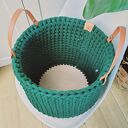 Duży kosz z grubego sznurka bawełnianego " Simply Wave"