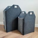 Szerokie pudełko niższe, kosz - z uszami