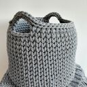 Kosz z grubego sznurka bawełnianego