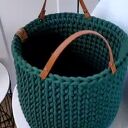 Duży kosz z grubego sznurka bawełnianego " Simply Wave"