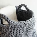 Kosz z grubego sznurka bawełnianego