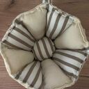 Beżowa filiżanka do przechowywania drobiazgów - ręcznie szyta z bawełny (13 cm)