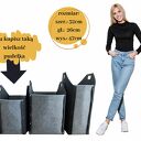 Szerokie pudełko niższe, kosz - z uszami