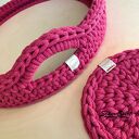 Duża taca-kosz ze sznurka 37 cm z podkładką gratis
