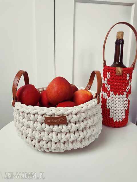 Kosz świąteczny ze sznurka na owoce