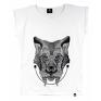 koszulka damska - malinowe cacko - zwierzęta wilk